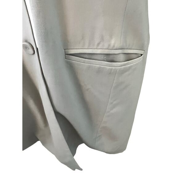 Vintage Eileen Fisher 5 Covered Button Down Beige Coat L - Picture 8 of 10